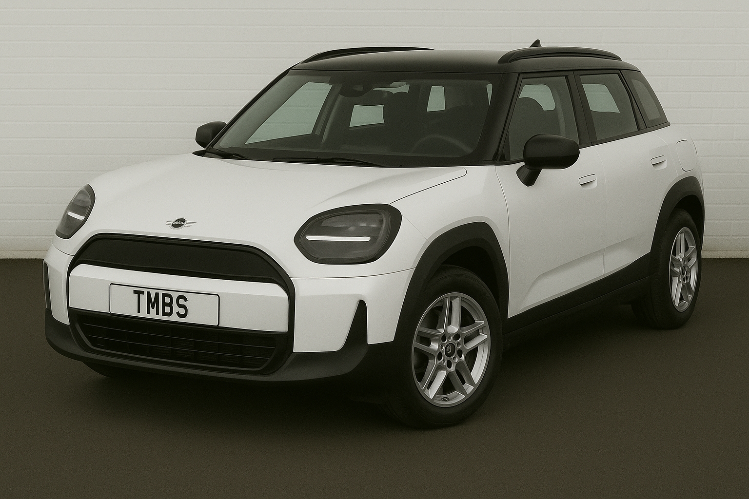 MINI Aceman all-electric crossover (J05) parked outside our West Midlands service garage – expert servicing available