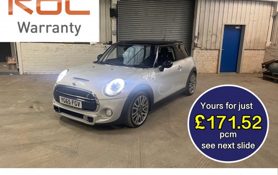 2015 (65) MINI JCW in White Silver metallic with £4k worth of extras – Now just £117.38 pcm