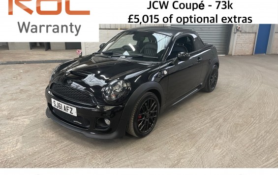 2011 (61) Mini John Cooper Works Coupé with a Recon engine and £5015 worth of extras